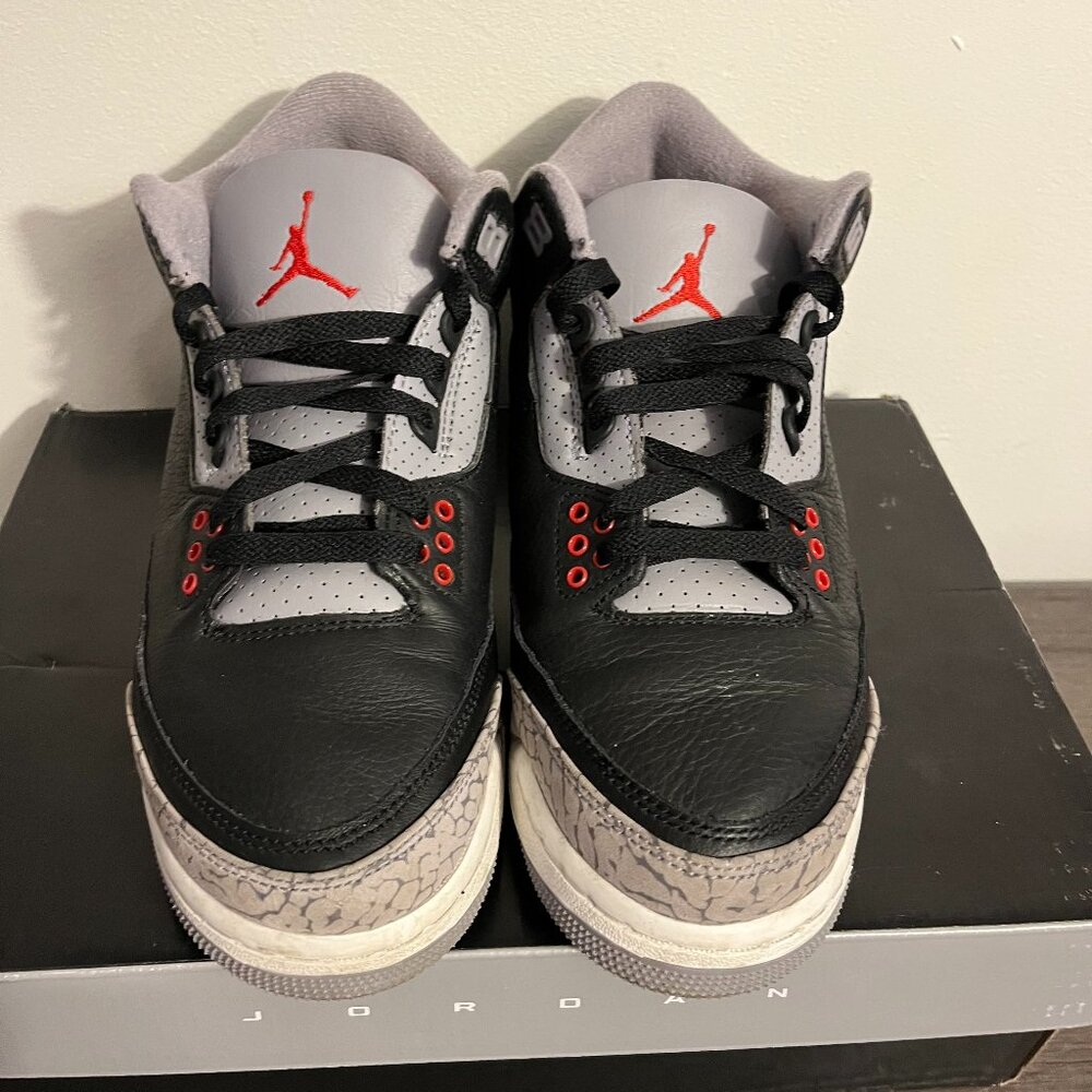 🔥Air Jordan 3 Retro Black Cement Size 6.5Y / 8 Women | Gently Worn, No Box🔥